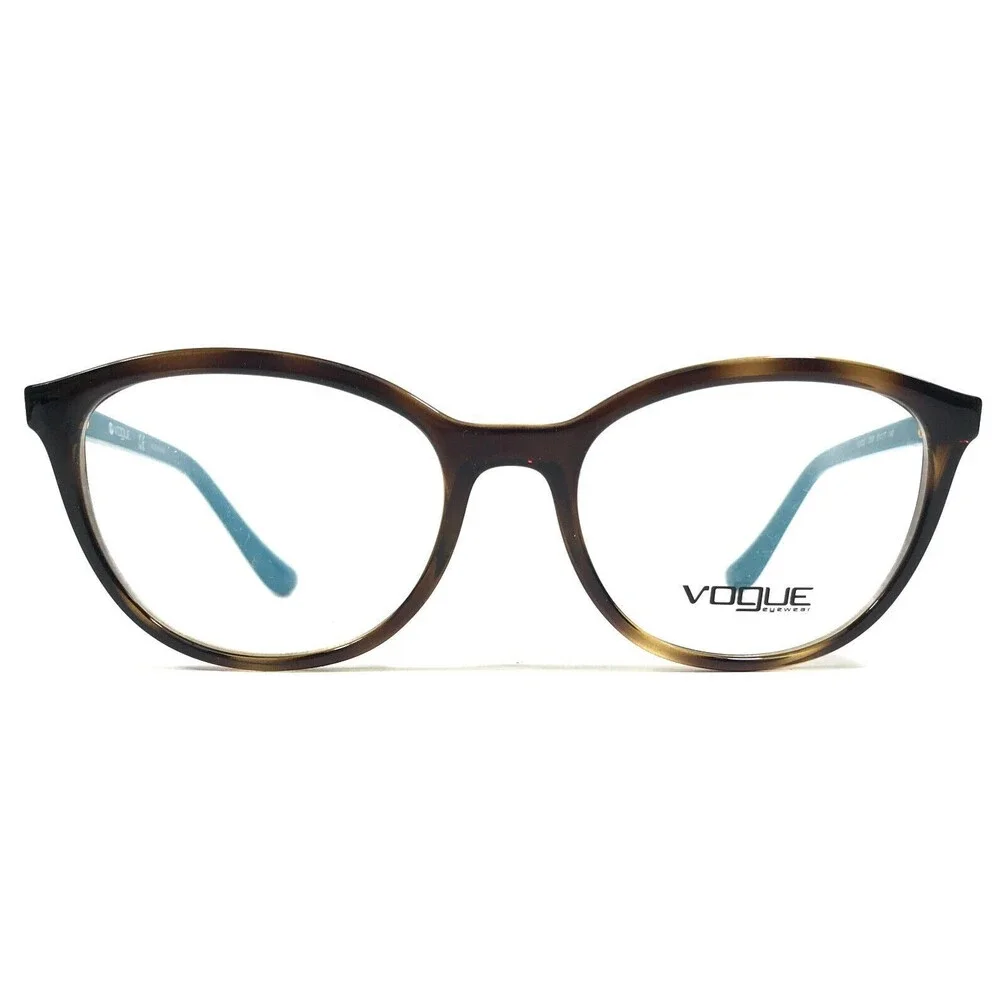 Vogue Eyeglasses Frames VO5037 2393 Brown Blue Round Full Rim 51-17-140